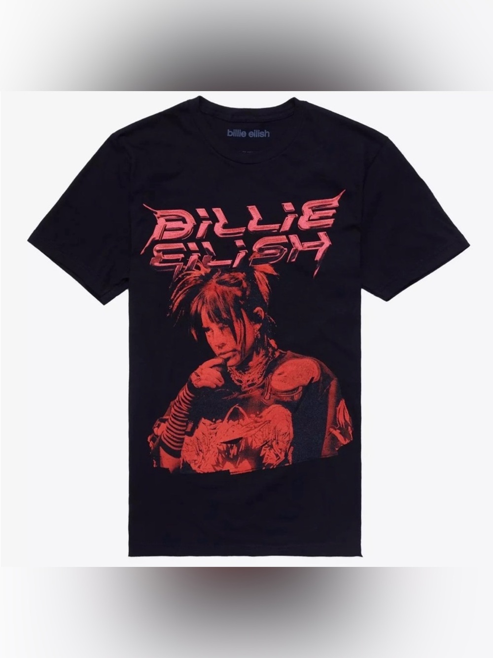 Hot Topic Billie Eilish Black & Red Graphic Tee for Kids